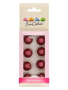 Funcakes Fényes piros csokoládé golyók 8 db