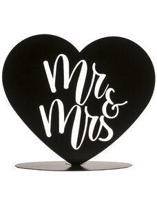 Dekora Esküvői tortadísz - Mr & Mrs fekete 14,5 cm