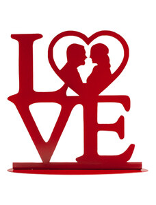 Dekora Esküvői tortadísz - Love piros 19 x 19 cm