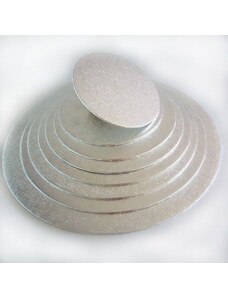 Funcakes Kör alakú tortaalátét - ezüst, Ø 25 cm