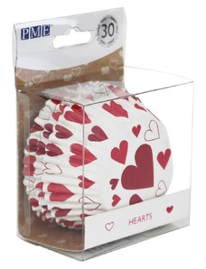 PME Muffin papír - fehér szívekkel 30 db