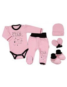Baby nellys 5 darabos készlet újszülöttek számára baby little star - rózsaszín, k19 56 (1-2 m) 56 (1-2 m) 56 (1-2 m) 56 (1-2 m) 56 (1-2 m) 56 56 (1-2 m)