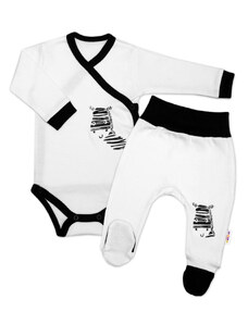 Baby nellys 2 darabos body készlet - hosszú ujjú + láb nélküli kezeslábas, fehér - zebra 50 (0-1 m) 50 (0-1 m) 50 (0-1 m) 50 (0-1 m) 50 (0-1 62 (2-3 m)
