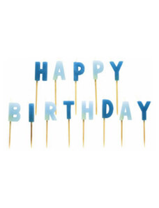 Boldog Születésnapot Happy Birthday Blue tortagyertya, gyertya szett 13 db-os