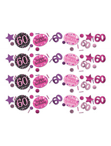 Boldog Születésnapot Happy Birthday Pink 60 konfetti