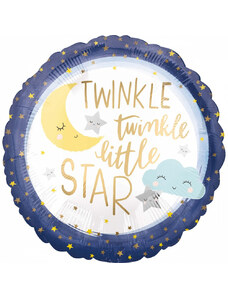Csillag Twinkle, twinkle, little star Fólia lufi 43 cm