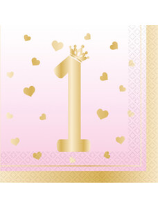 Pink Ombre Első születésnap szalvéta 16 db-os 33*33 cm