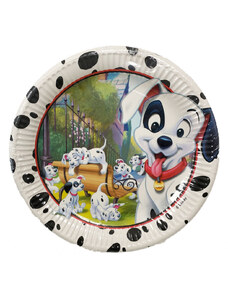 101 Kiskutya Disney 101 Dalmatians, Kiskutya Papírtányér 8 db-os 23 cm