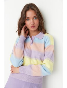 Trendyol Blue Color Block kötöttáru pulóver