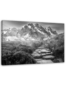 Gario Vászonkép Koút a csúcsra - fekete-fehér Méret: 60 x 40 cm
