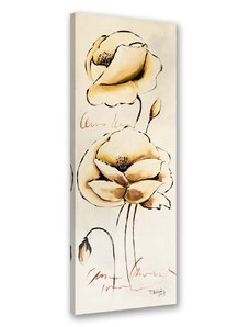 Gario Vászonkép Arany festett virágok Méret: 30 x 90 cm