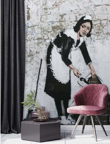 Gario Fotótapéta Maid banksy - street art falfestmény Anyag: Vlies, Méret: 100 x 140 cm