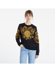 Női kapucnis pulóver Versace Jeans Couture Felpa Panel Baroque Sun Sweatshirt Black/ Gold