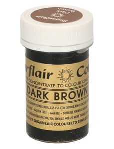 Sugarflair Colours Dark Brown zselés festék - Sötétbarna 25 g