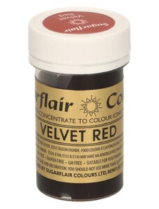 Sugarflair Colours Velvet Red zselés festék - piros 25 g