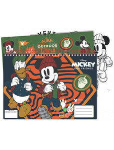 Disney Mickey A/4 spirál vázlatfüzet 40 lapos matricával