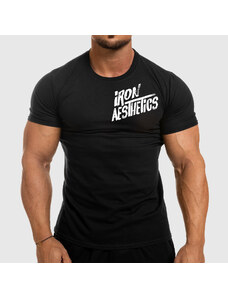 Férfi fitness póló Iron Aesthetics Splash, fekete