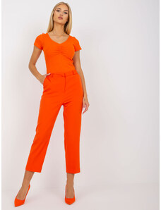 Fashionhunters Narancssárga elegáns szivarnadrág RUE PARIS
