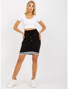 Fashionhunters OCH BELLA black sweatshirt skirt with high waist
