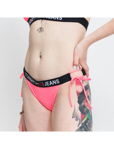 Tommy Hilfiger Női kétrészes fürdőruha TOMMY JEANS Cheeky Strink Side Tie Bikini - Slip Neon Pink