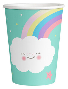 Rainbow and Cloud papír pohár 8 db-os 250 ml