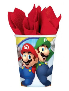 Super Mario papír pohár 8 db-os 250ml