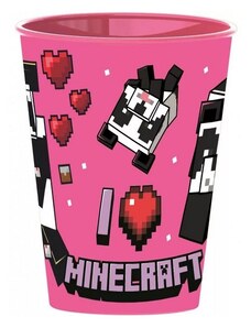 Minecraft pohár műanyag pink