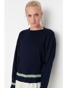 Trendyol pulóver - Sötétkék - Túlméretes
