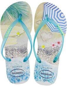 Havaianas Slim Paisage flip-flop papucs, mintás világoskék