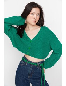Trendyol zöld termény pulóver kardigán