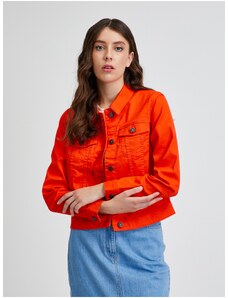 Orange Denim Jacket Noisy May Debra - Women