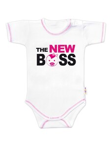 Rövid ujjú body, pamut, Baby Nellys, The New Boss