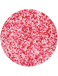 Funcakes Apró fehér-piros-rózsaszín cukor golyócskák 80 g