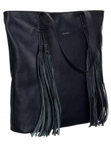 Rovicky sötétkék shopper táska Rovicky rojtokkal TWR-164 dark blue