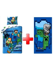 Minecraft ágyneműhuzat és törölköző szett Create