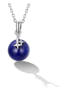 Ékszerkirály Ezüst nyaklánc, lápisz lazuli medállal