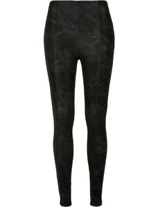 UC Ladies Women's washed trousers made of artificial leather black