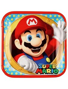 Super Mario papírtányér színes 8 db-os 23cm
