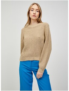Beige Sweater Pieces Olivia - Women
