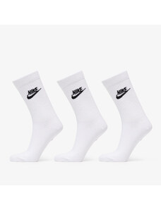 Férfi zoknik Nike Sportswear Everyday Essential Crew Socks 3-Pack White/ Black