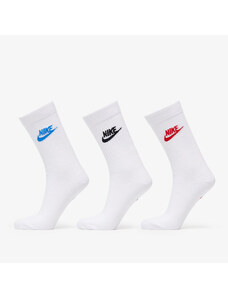 Férfi zoknik Nike Sportswear Everyday Essential Crew Socks 3-Pack White/ Multicolor