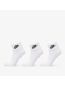 Férfi zoknik Nike Sportswear Everyday Essential Ankle Socks 3-Pack White/ Black