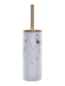 WC-kefe DKD Home Decor Fehér Természetes Fém Gyanta Természetes gumi Márvány Scandi 30 x 40 cm 10,3 x 10,3 x 38 cm