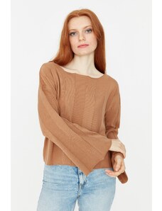 Trendyol Mink Oversize kötöttáru pulóver