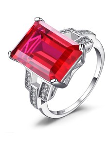 EdenBoutique Ruby Red Wish ezüst gyűrű