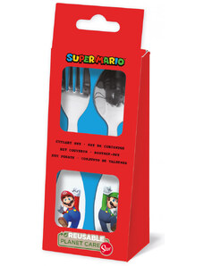 Super Mario fém evőeszköz készlet