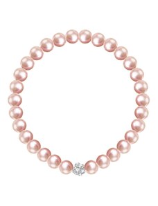 Gyöngy karkötő Bársony Pearl val vel viasz gyöngyök Preciosa 2219 69, rózsaszín