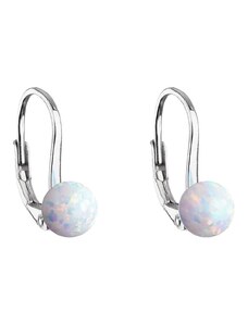 Swarovski elements Ezüst lógó fülbevalók 11242.1 fehérrel szintetikus opál