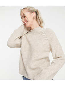 ASOS Tall ASOS DESIGN Tall boxy crew neck jumper in oatmeal-Neutral
