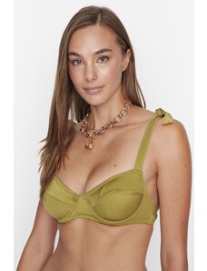 Trendyol Green Bikini Top With Tie Detailed